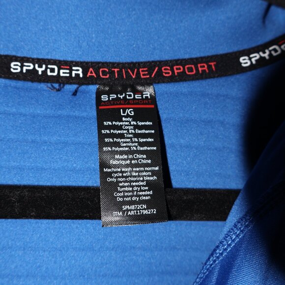 Spyder Active Sport Men’s 1/4 Zip Pullover Blue Size L - Picture 5 of 5